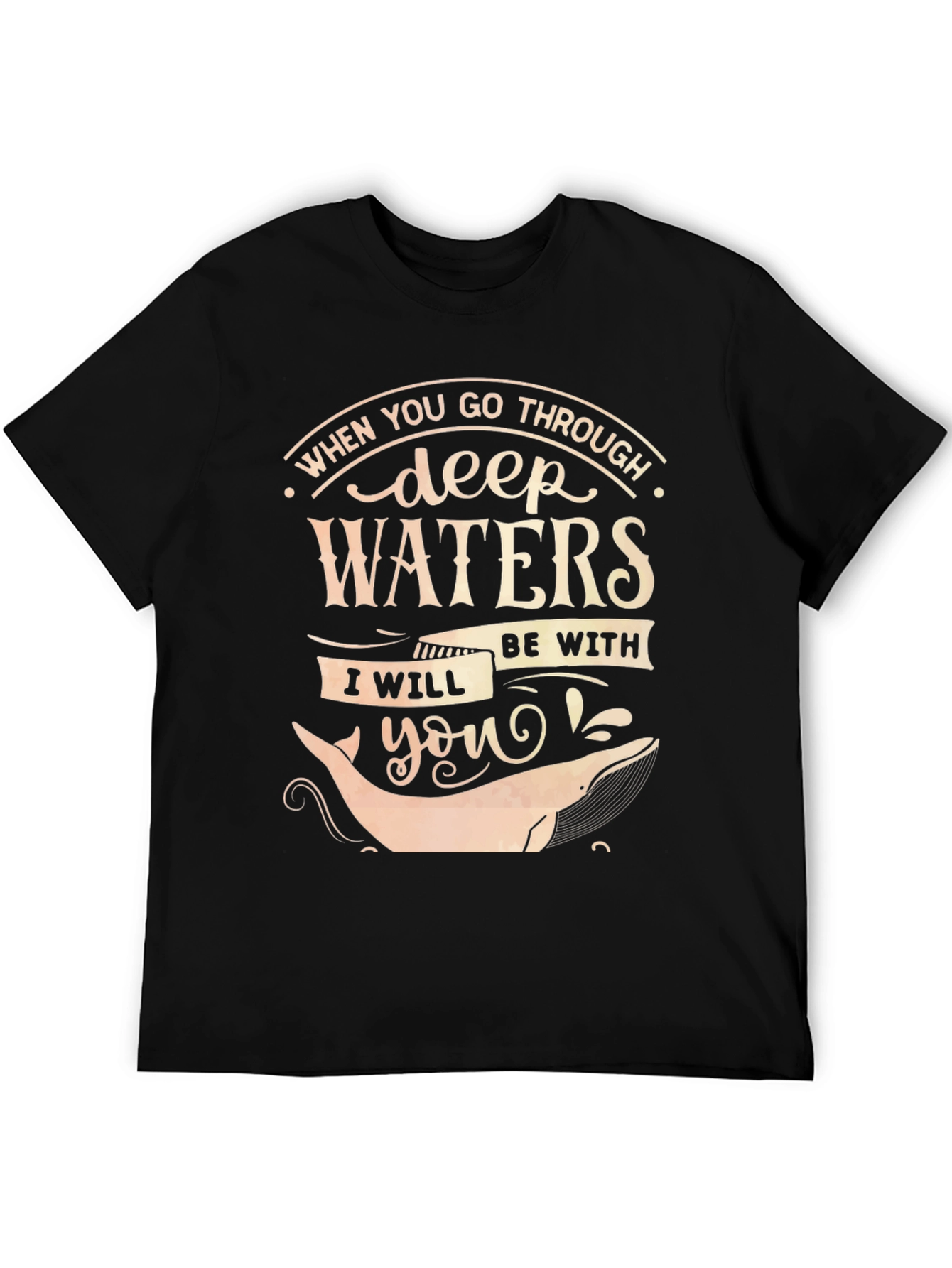 Deep Waters Whale Graphic Tee - Inspirational T-Shirt