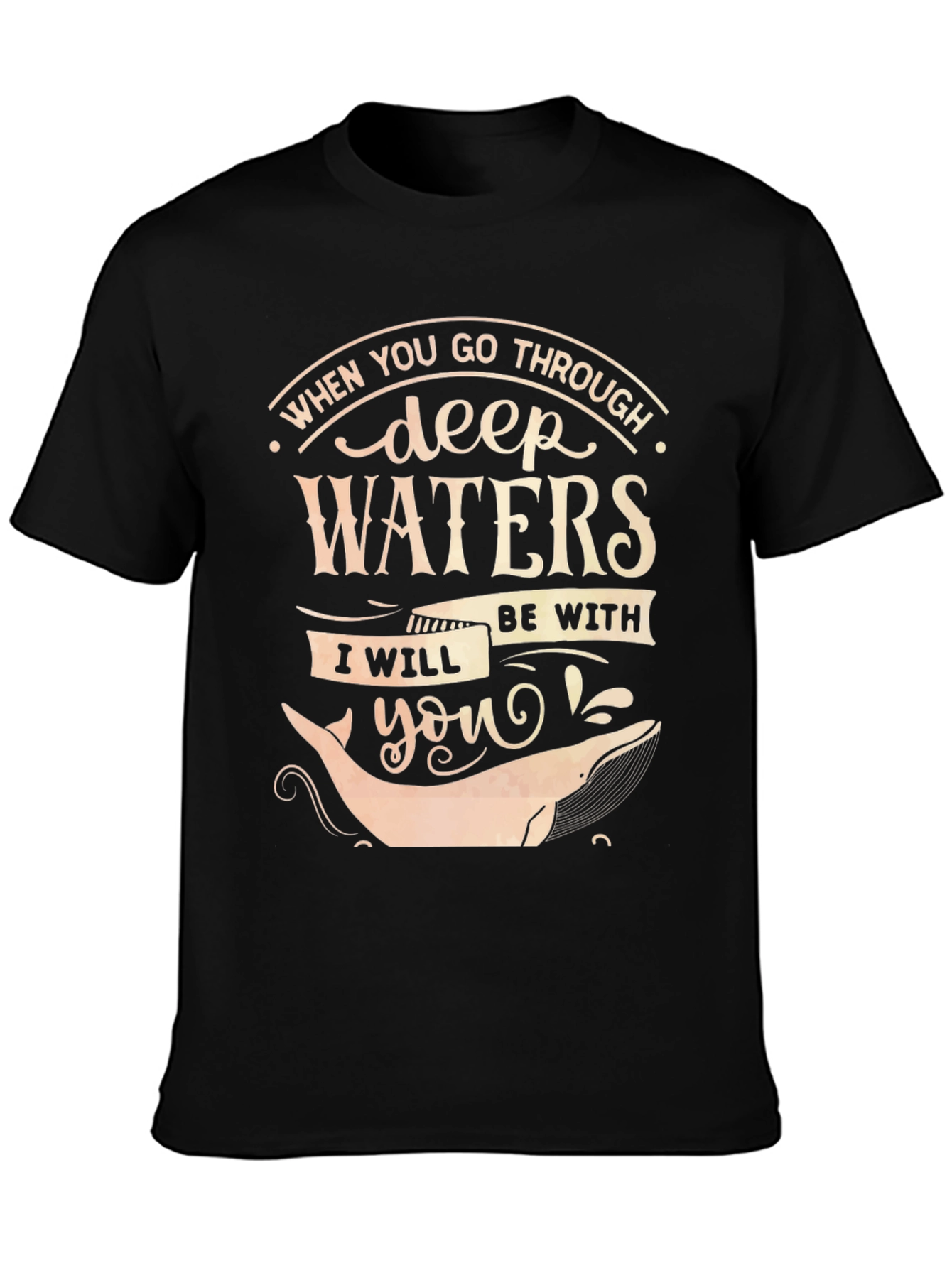 Deep Waters Whale Graphic Tee - Inspirational T-Shirt