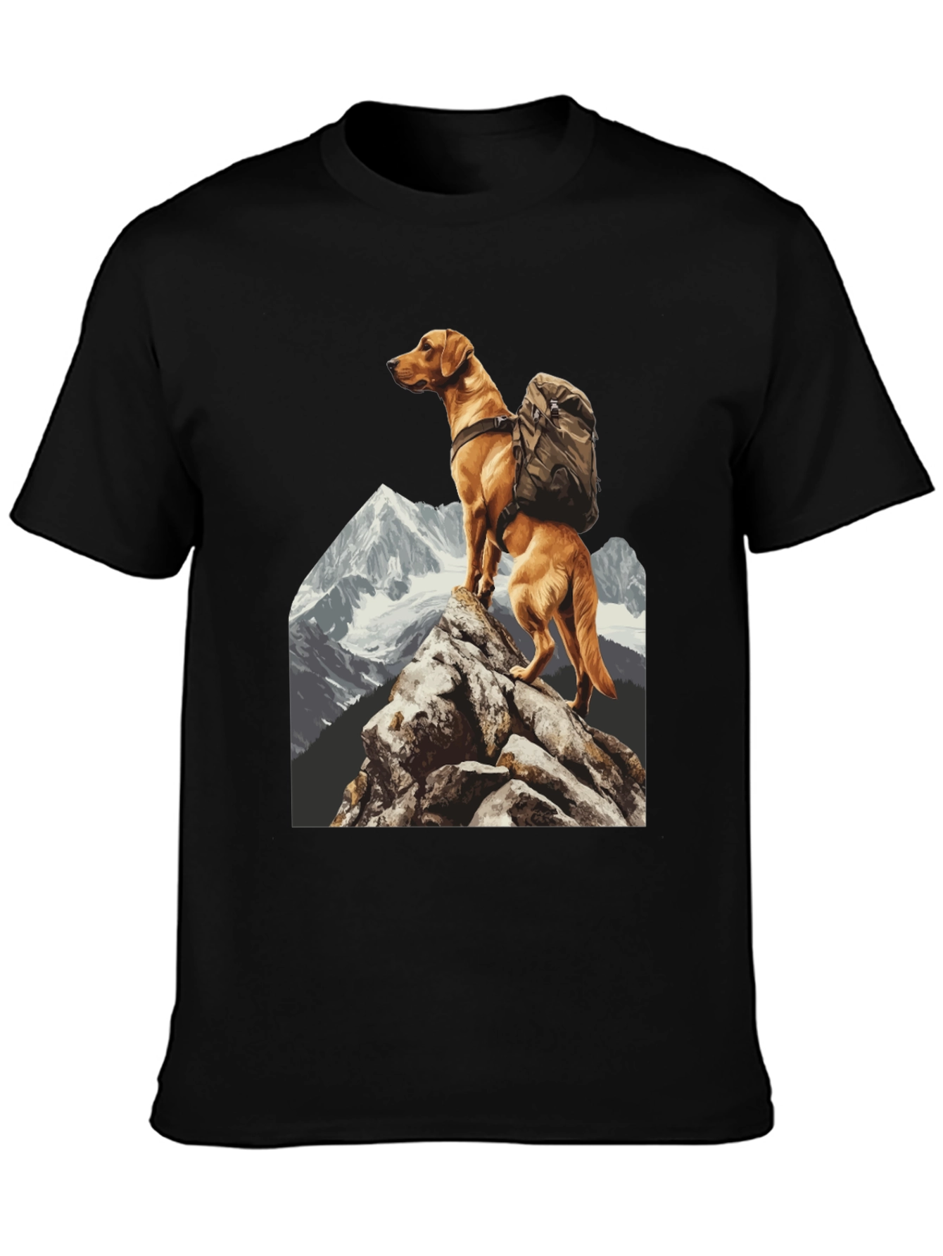 Dog Hiking T-Shirt: Mountain Adventure Tee