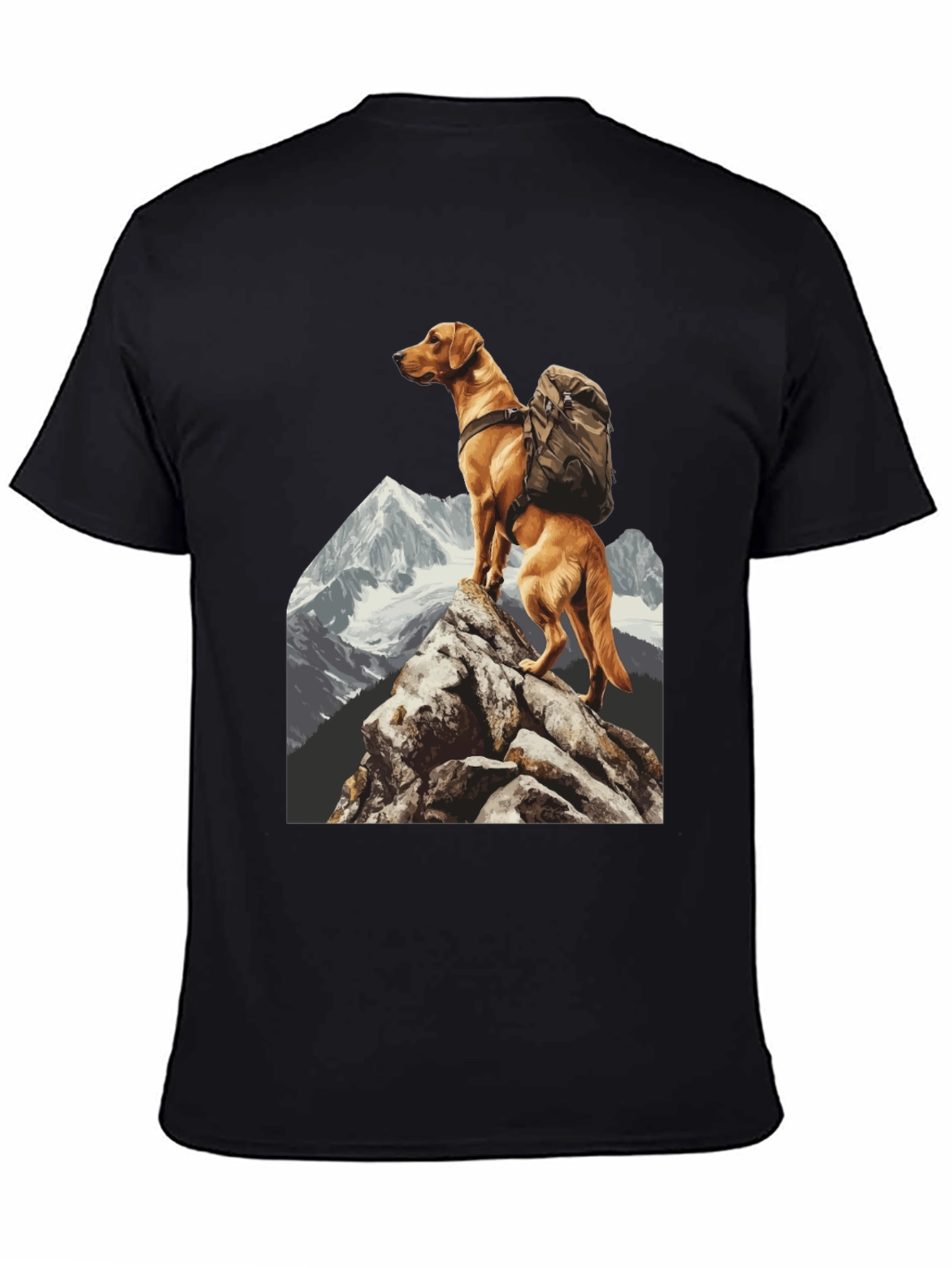 Dog Hiking T-Shirt: Mountain Adventure Tee