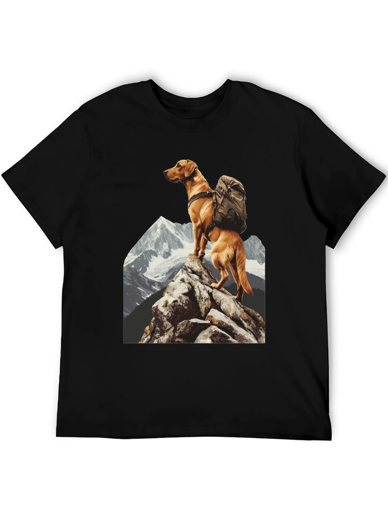 Dog Hiking T-Shirt: Mountain Adventure Tee