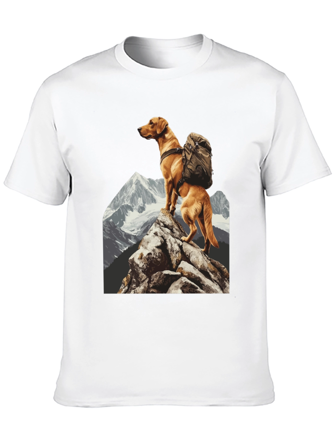 Dog Hiking T-Shirt: Mountain Adventure Tee