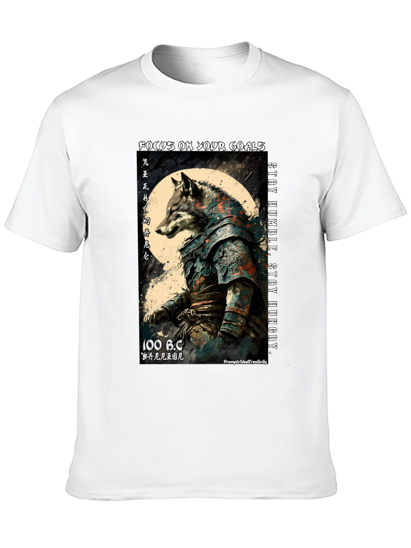 Focus Wolf T-Shirt: Stay Humble Stay Hungry
