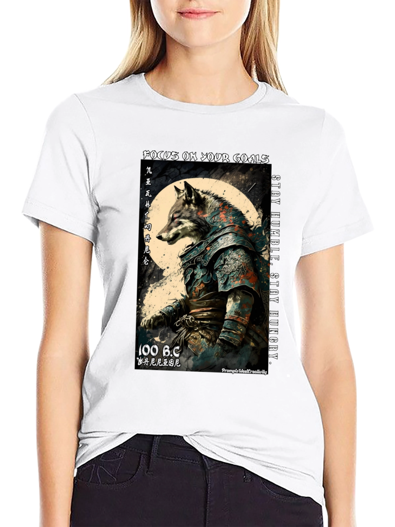 Focus Wolf T-Shirt: Stay Humble Stay Hungry