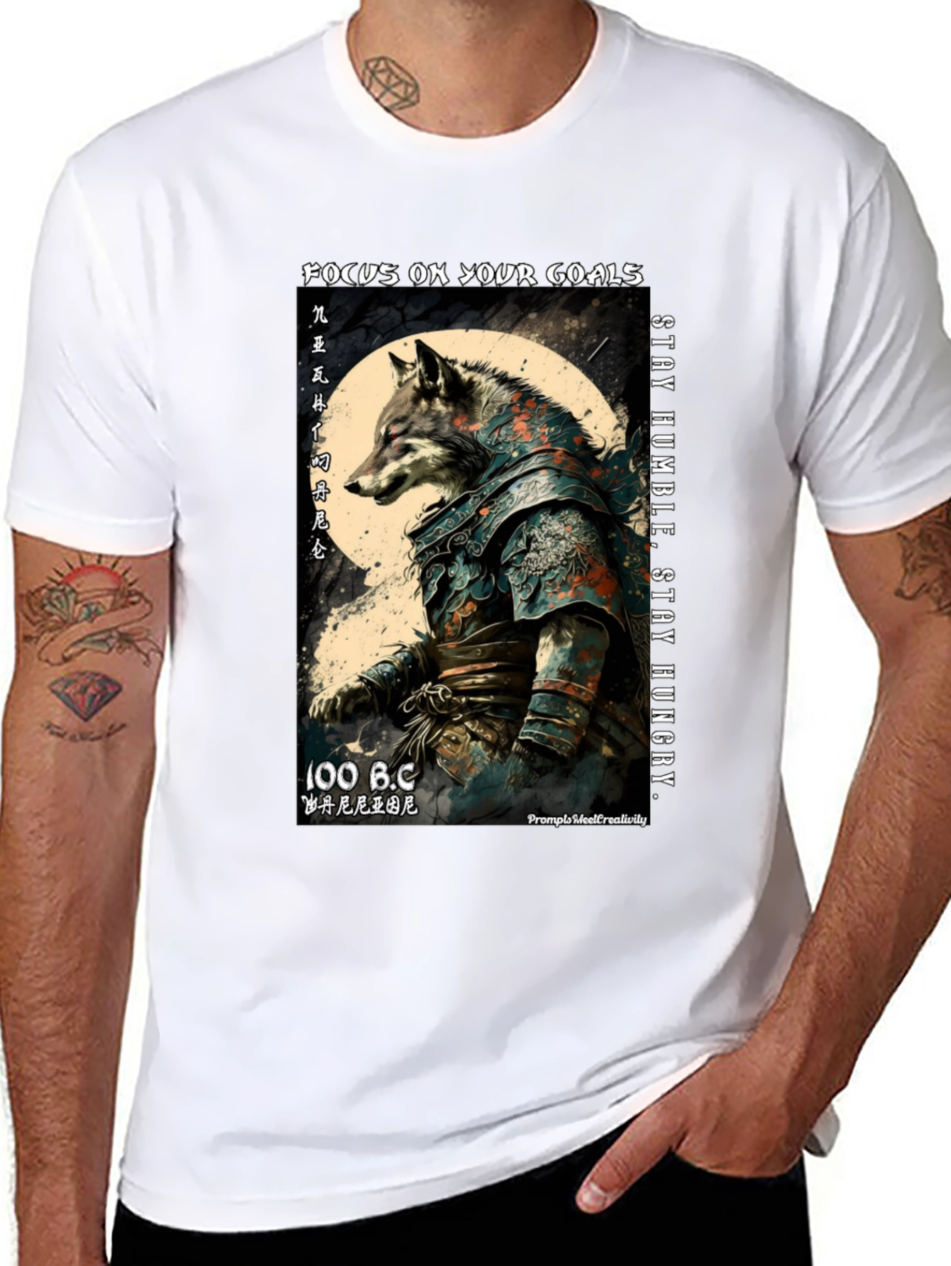 Focus Wolf T-Shirt: Stay Humble Stay Hungry