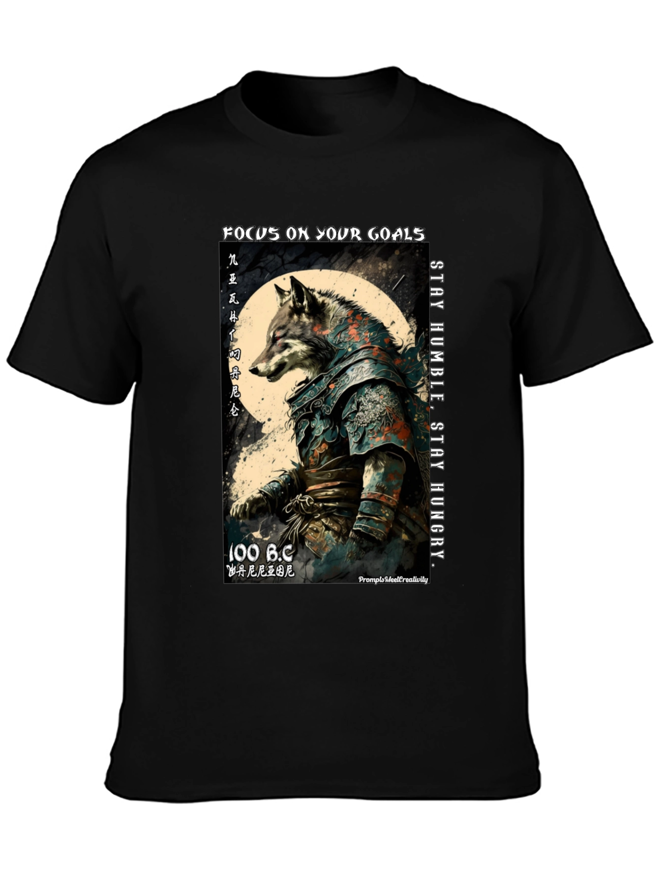Focus Wolf T-Shirt: Stay Humble Stay Hungry