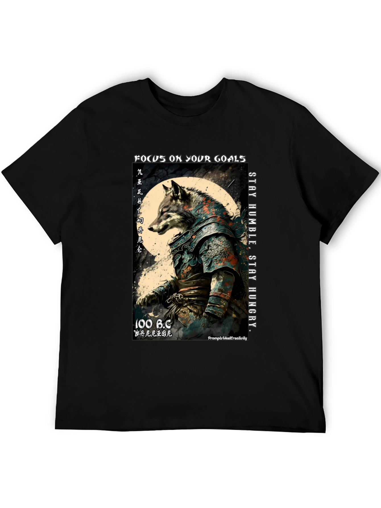 Focus Wolf T-Shirt: Stay Humble Stay Hungry