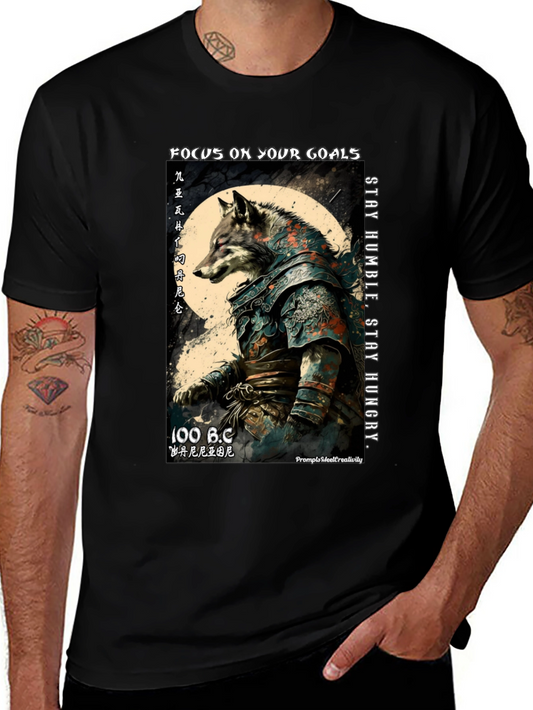 Focus Wolf T-Shirt: Stay Humble Stay Hungry