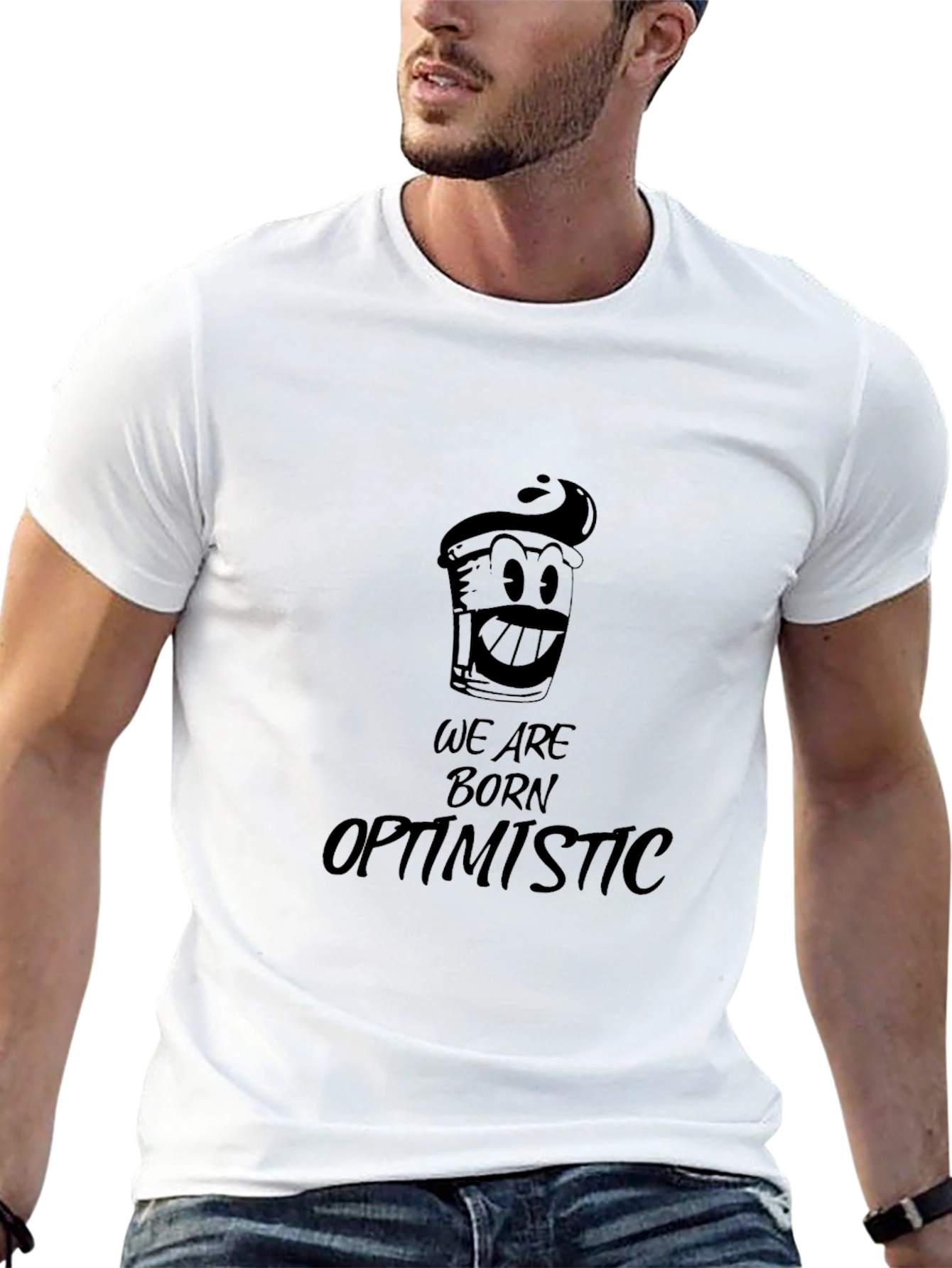 Optimistic Graphic Black T-Shirt