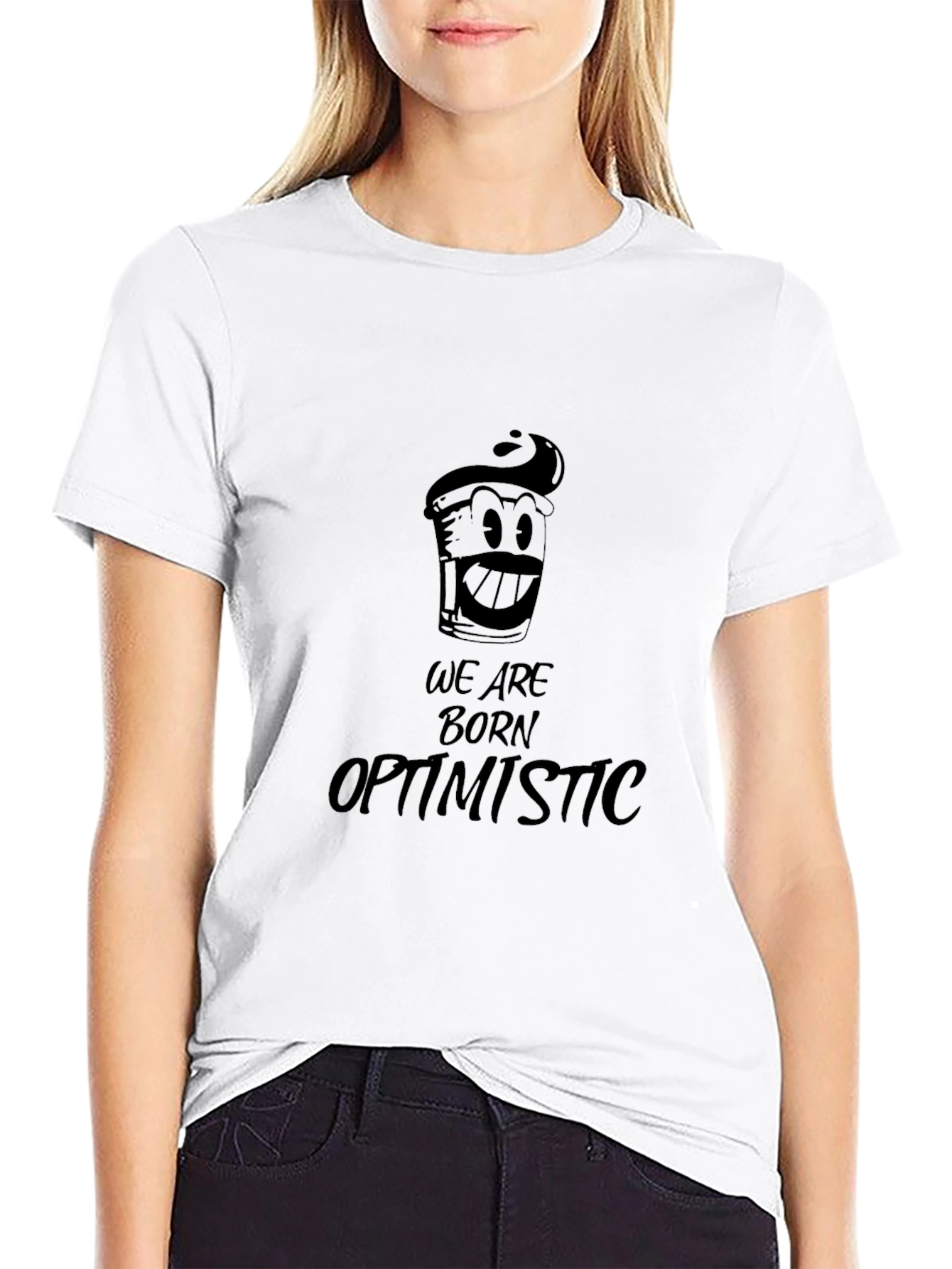 Optimistic Graphic Black T-Shirt