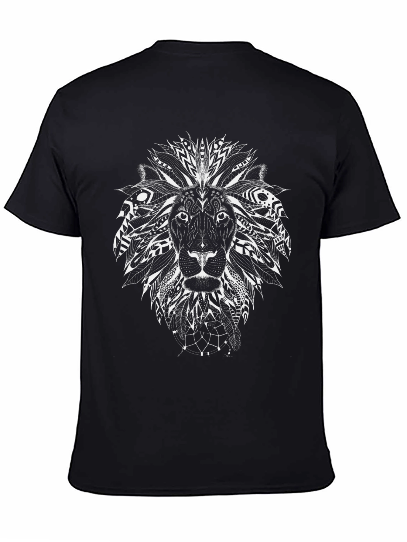 Tribal Lion Graphic Print T-Shirt