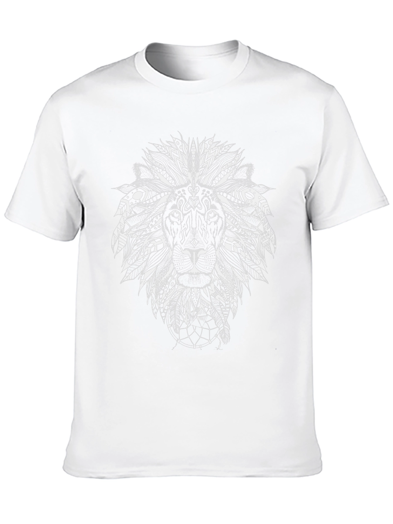 Tribal Lion Graphic Print T-Shirt