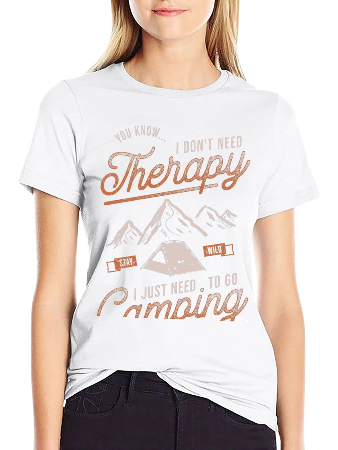Therapy Camping Graphic T-Shirt