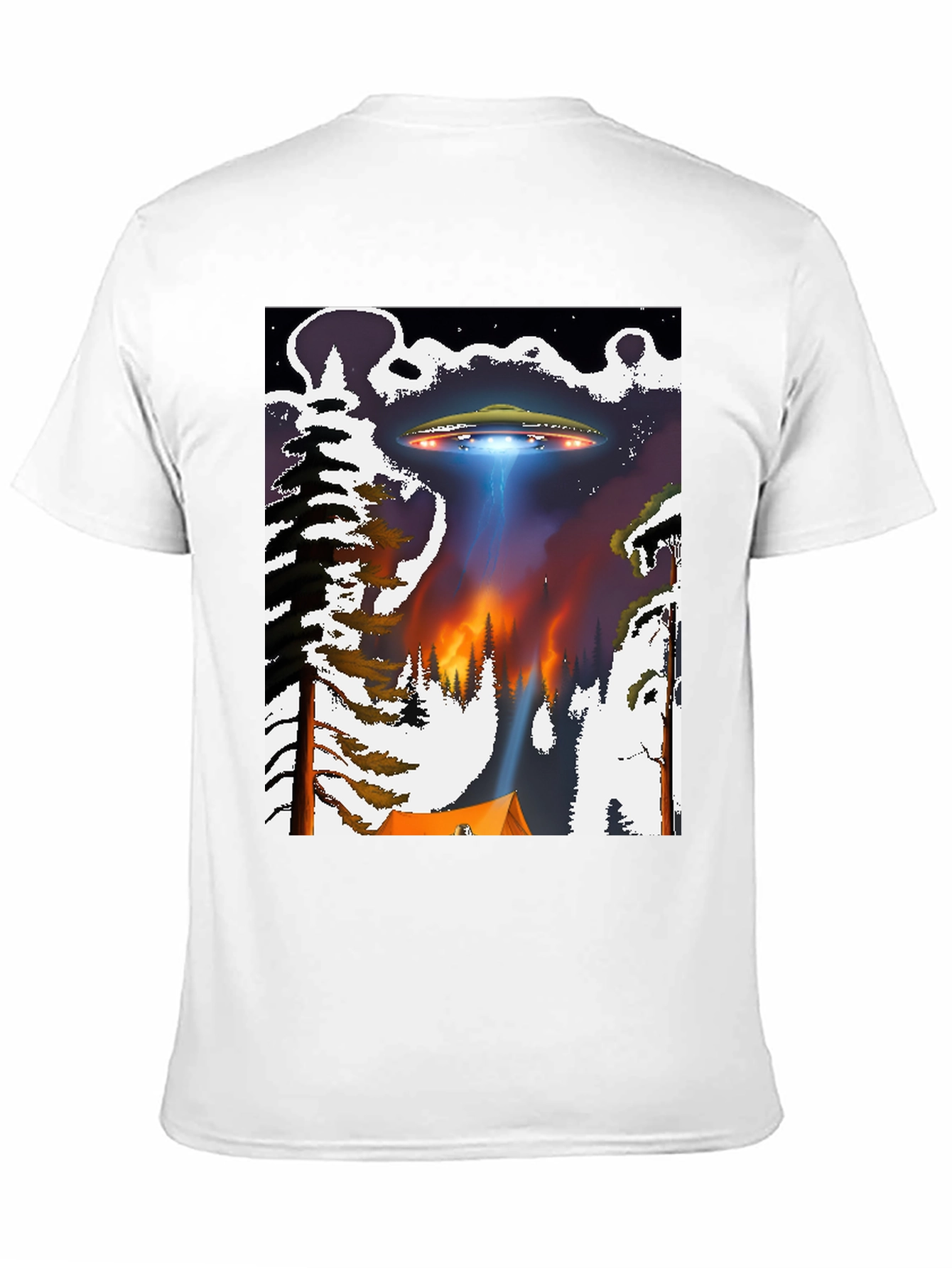 UFO Abduction T-Shirt - Camping Alien Adventure