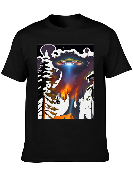 UFO Abduction T-Shirt - Camping Alien Adventure
