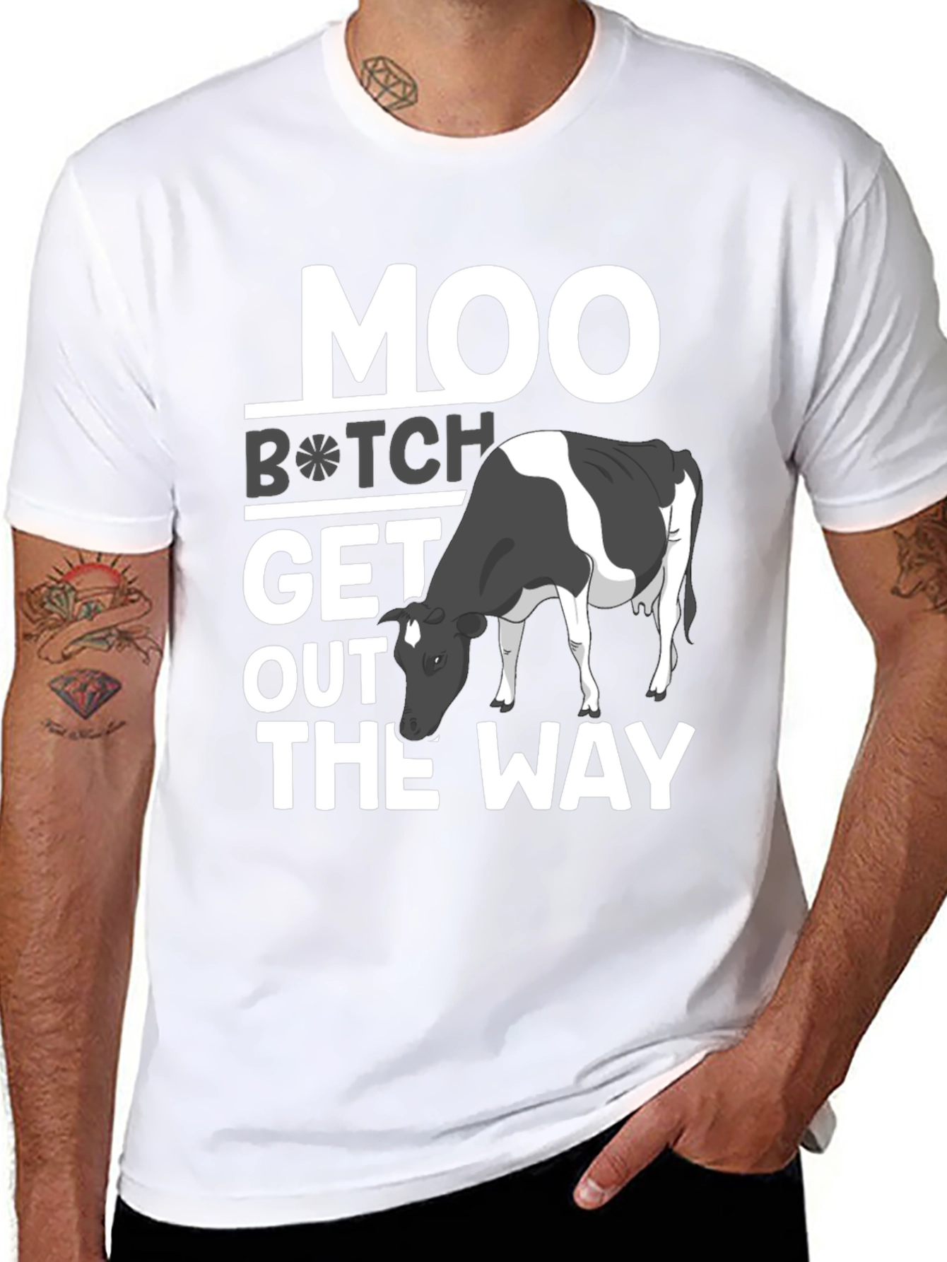 Moo B*tch Get Out The Way Funny Graphic Tee