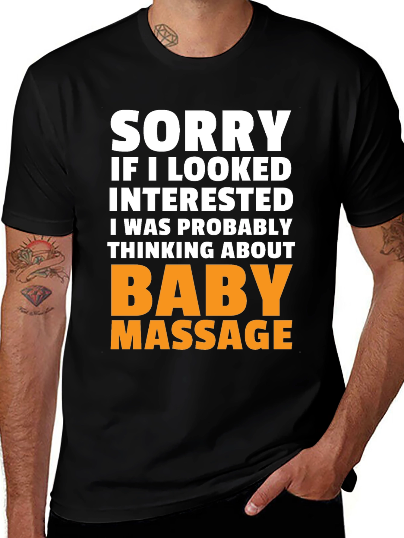 Funny Baby Massage T-Shirt - Novelty Gift