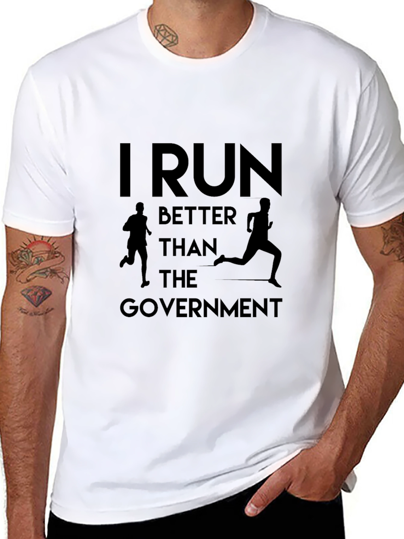 I Run Better Than The Government Graphic Tee