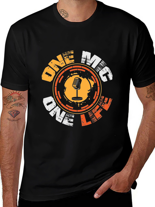 One Mic One Life Graphic Tee - Black