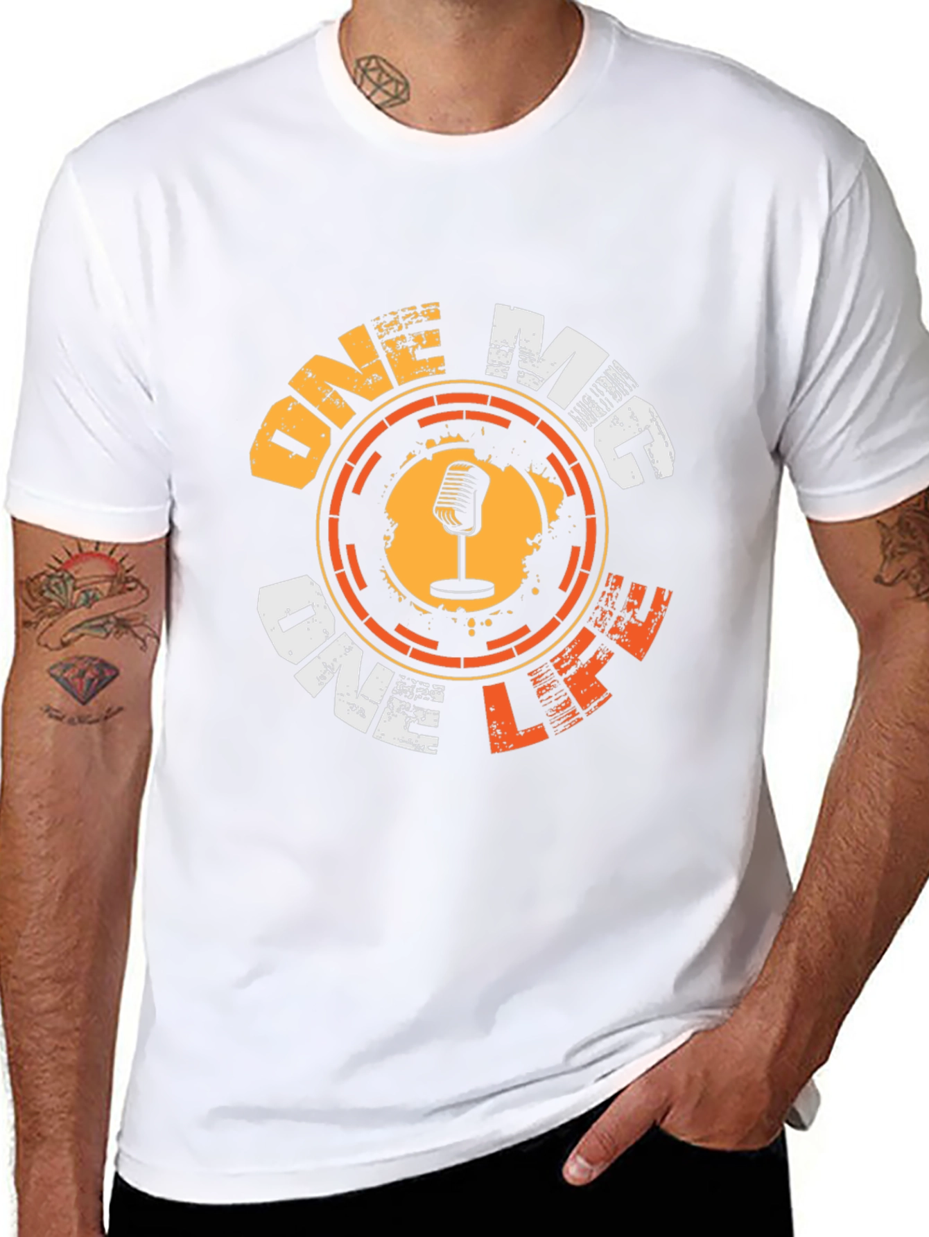 One Mic One Life Graphic Tee - Black