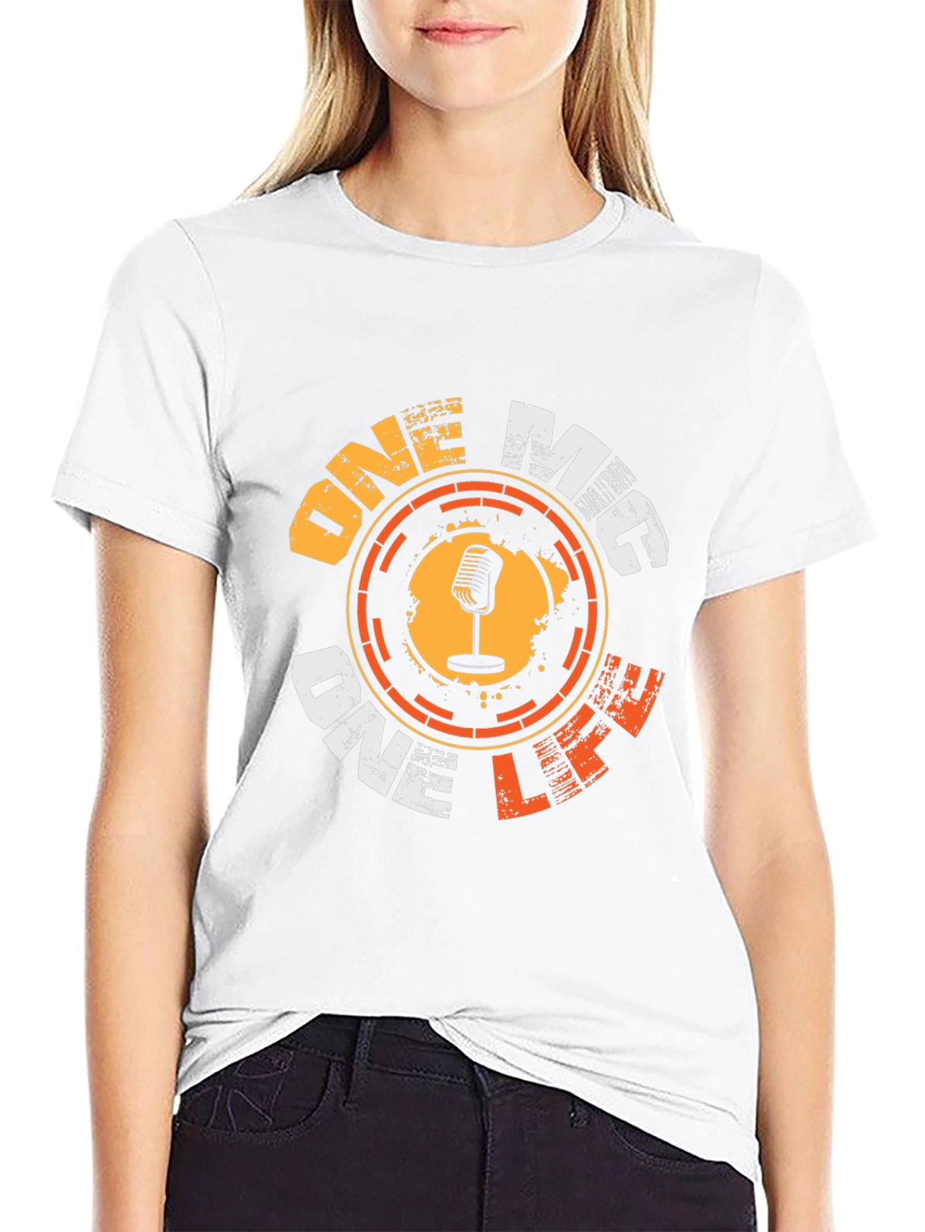 One Mic One Life Graphic Tee - Black