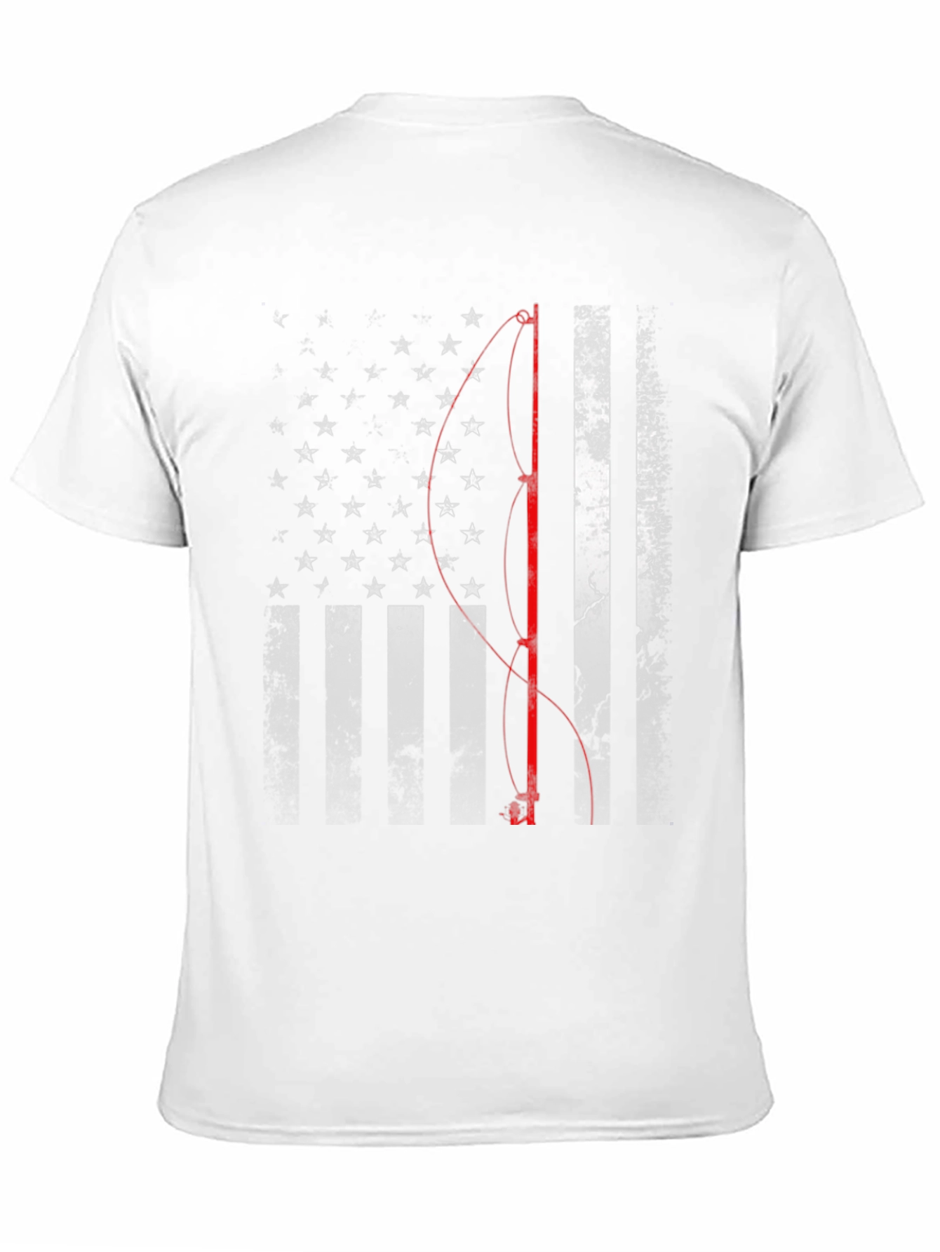 American Flag Fishing T-Shirt - Patriotic Angler Apparel