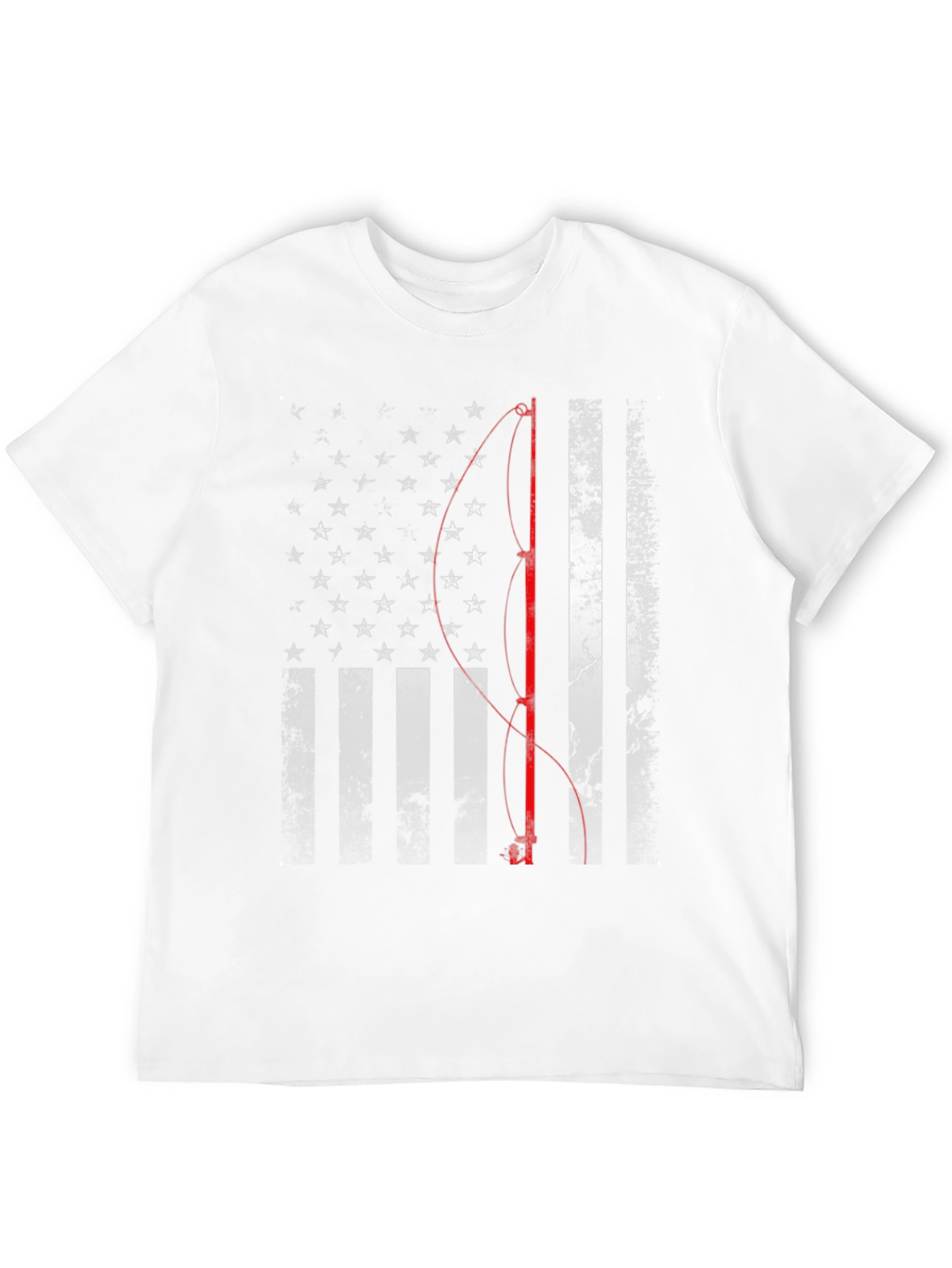 American Flag Fishing T-Shirt - Patriotic Angler Apparel