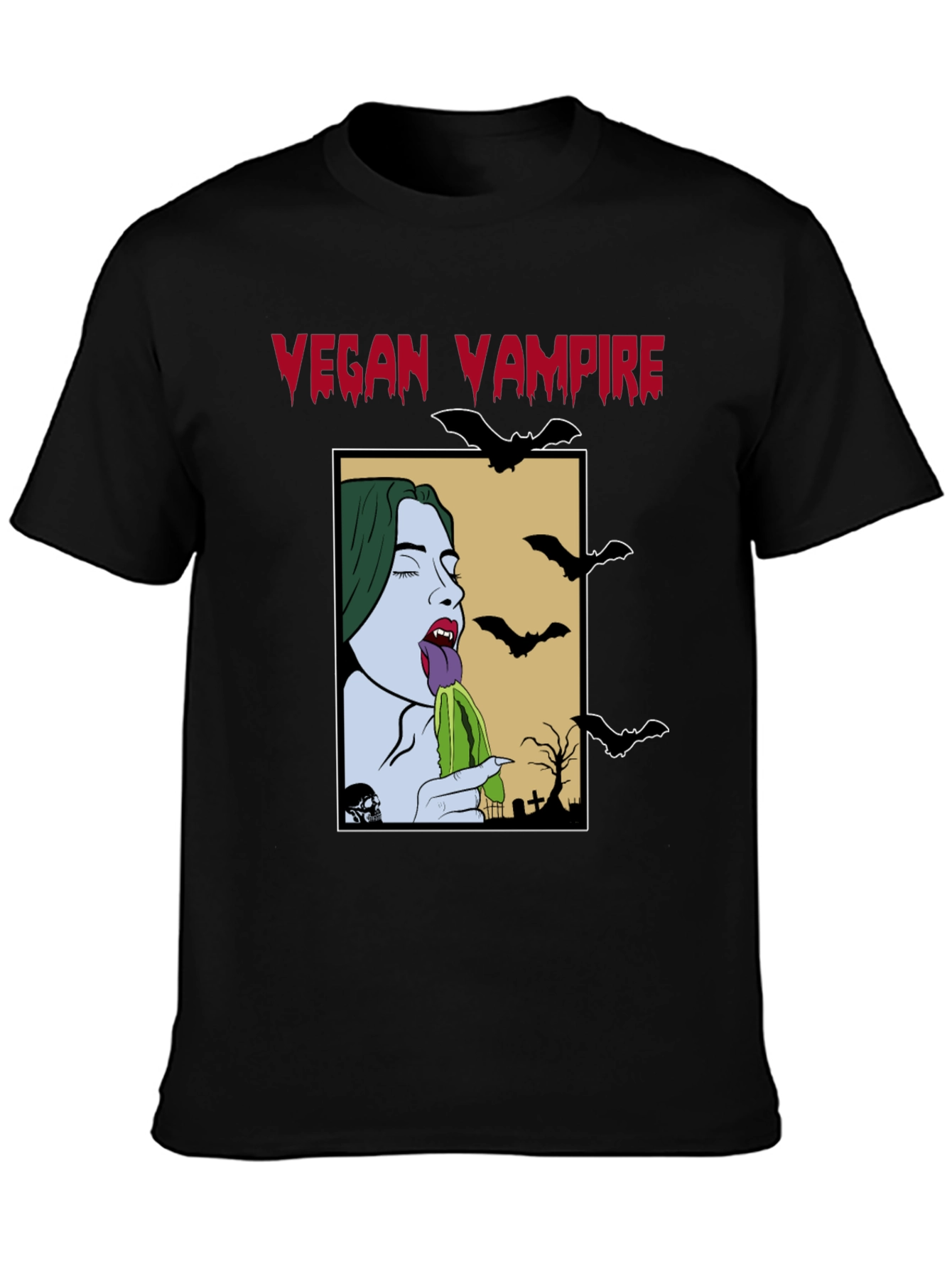 Vegan Vampire T-Shirt - Unique Graphic Tee