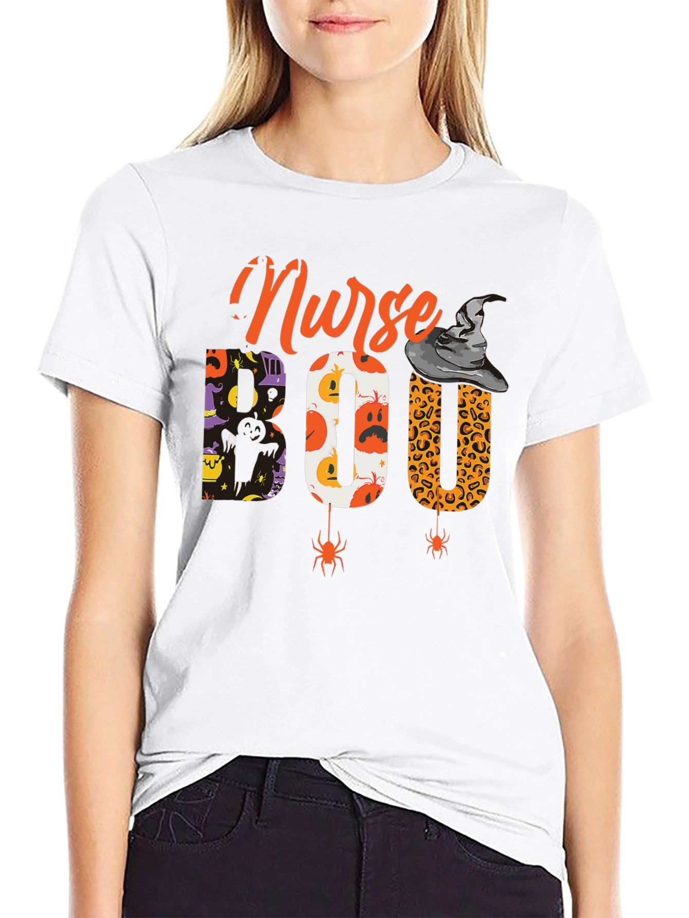 Nurse Boo Halloween T-Shirt Spooky Season Apparel