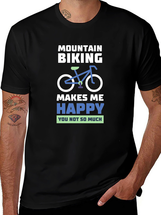 Mountain Biking T-Shirt - Makes Me Happy Tee