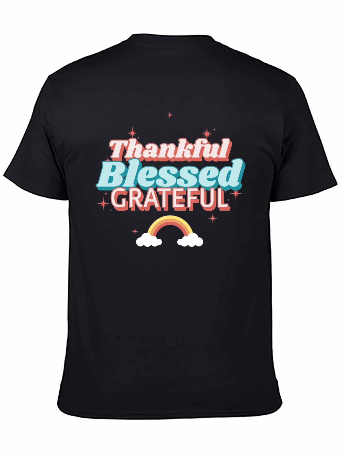 Thankful Blessed Grateful Graphic Tee