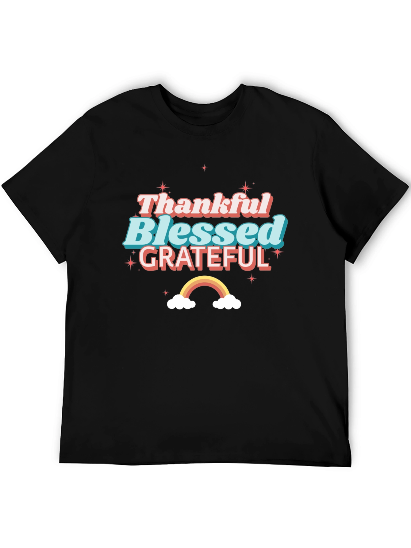 Thankful Blessed Grateful Graphic Tee