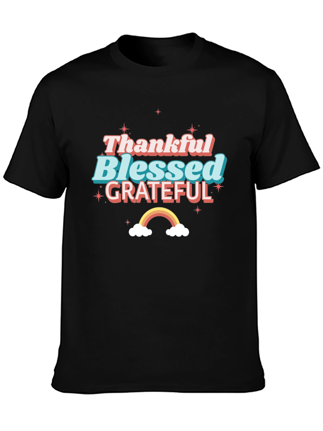 Thankful Blessed Grateful Graphic Tee
