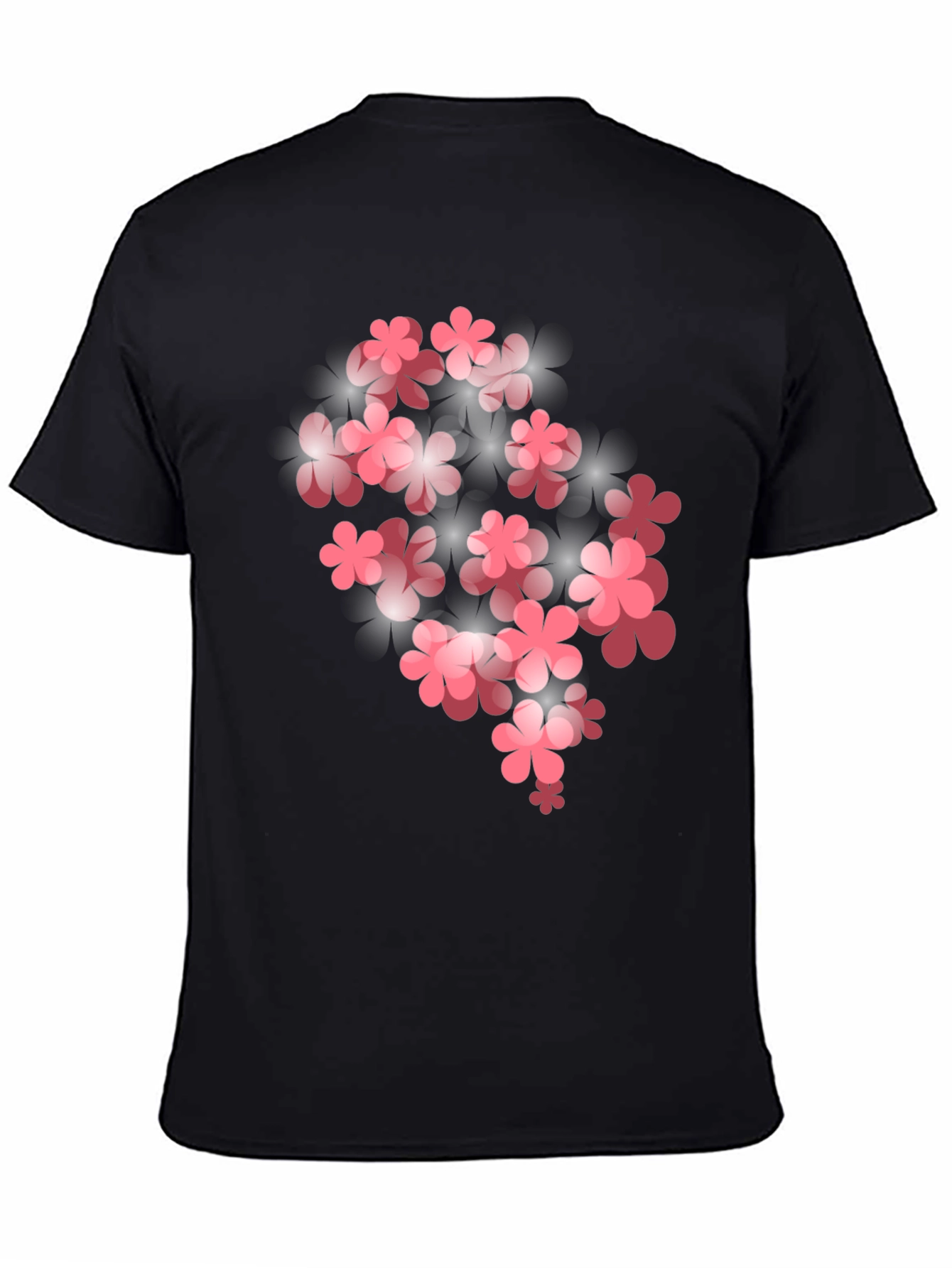 Floral Bloom Graphic T-Shirt - Black
