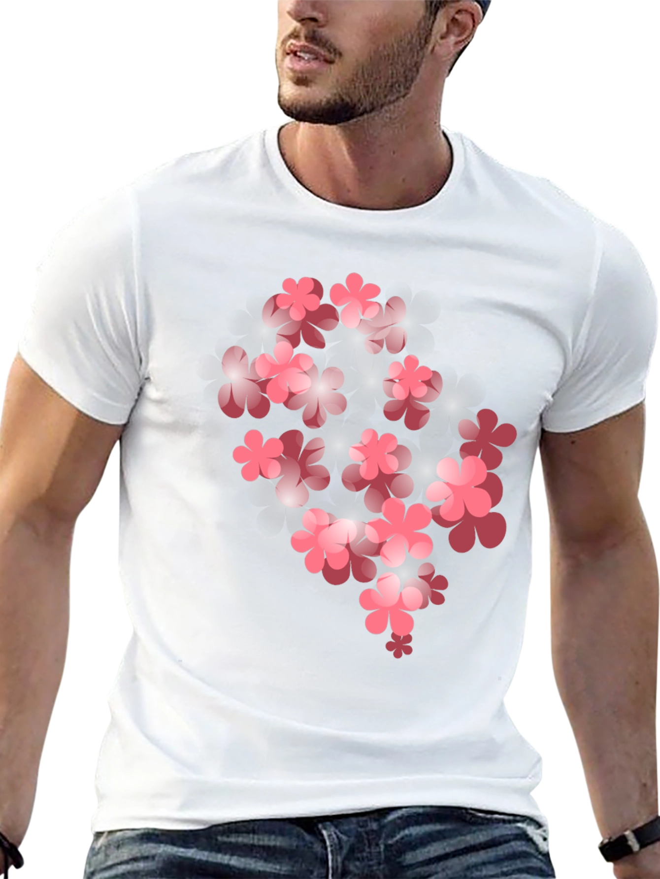Floral Bloom Graphic T-Shirt - Black