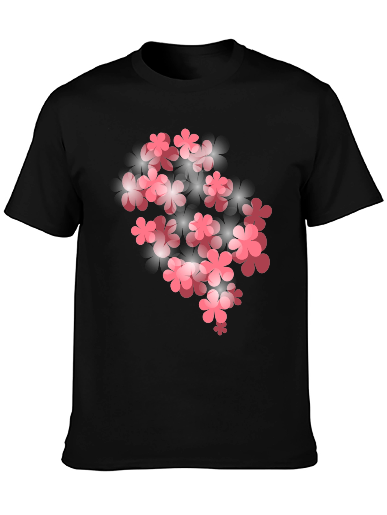 Floral Bloom Graphic T-Shirt - Black
