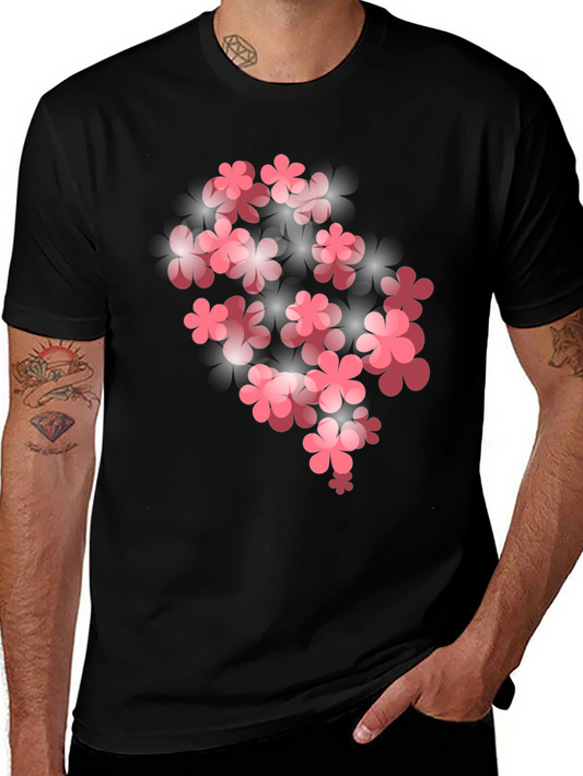 Floral Bloom Graphic T-Shirt - Black