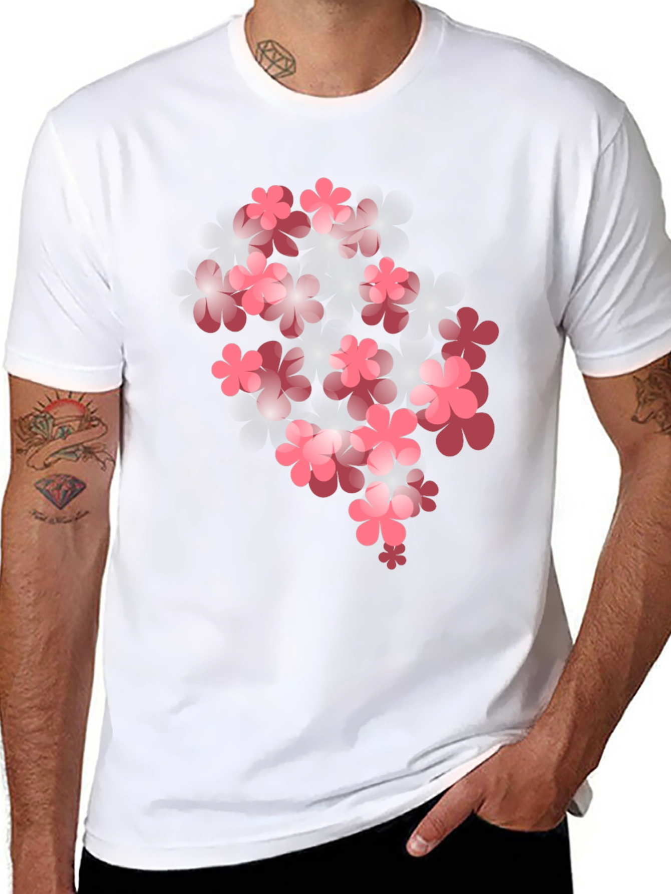 Floral Bloom Graphic T-Shirt - Black