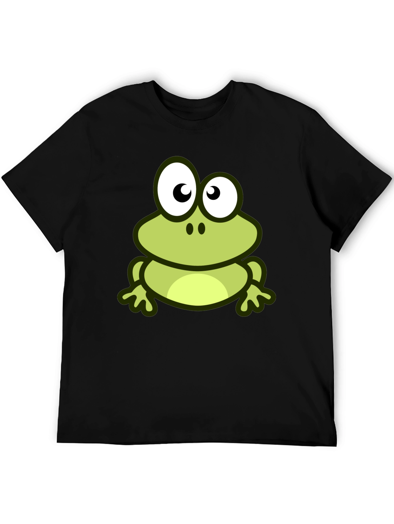 Frog Graphic Print Black T-Shirt