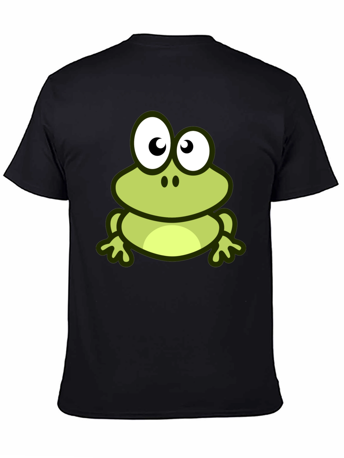 Frog Graphic Print Black T-Shirt