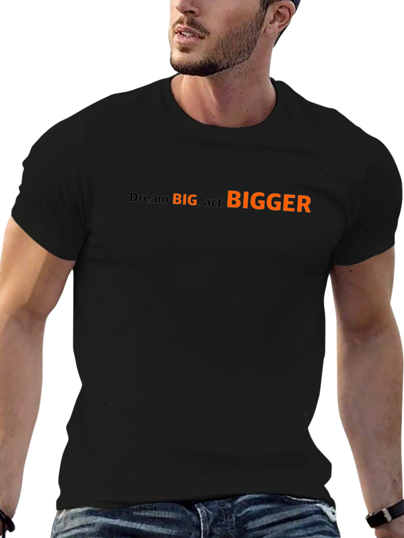 Dream Big Act Bigger Graphic Tee - Black