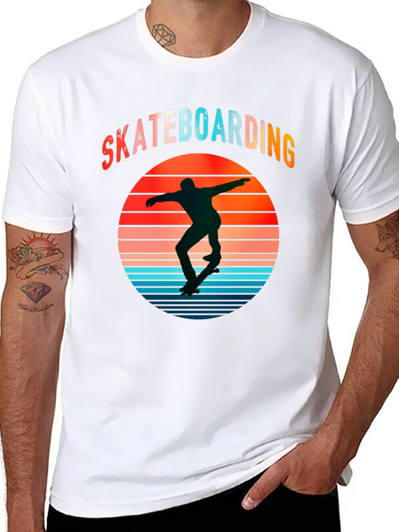 Skateboarding Retro Graphic T-Shirt