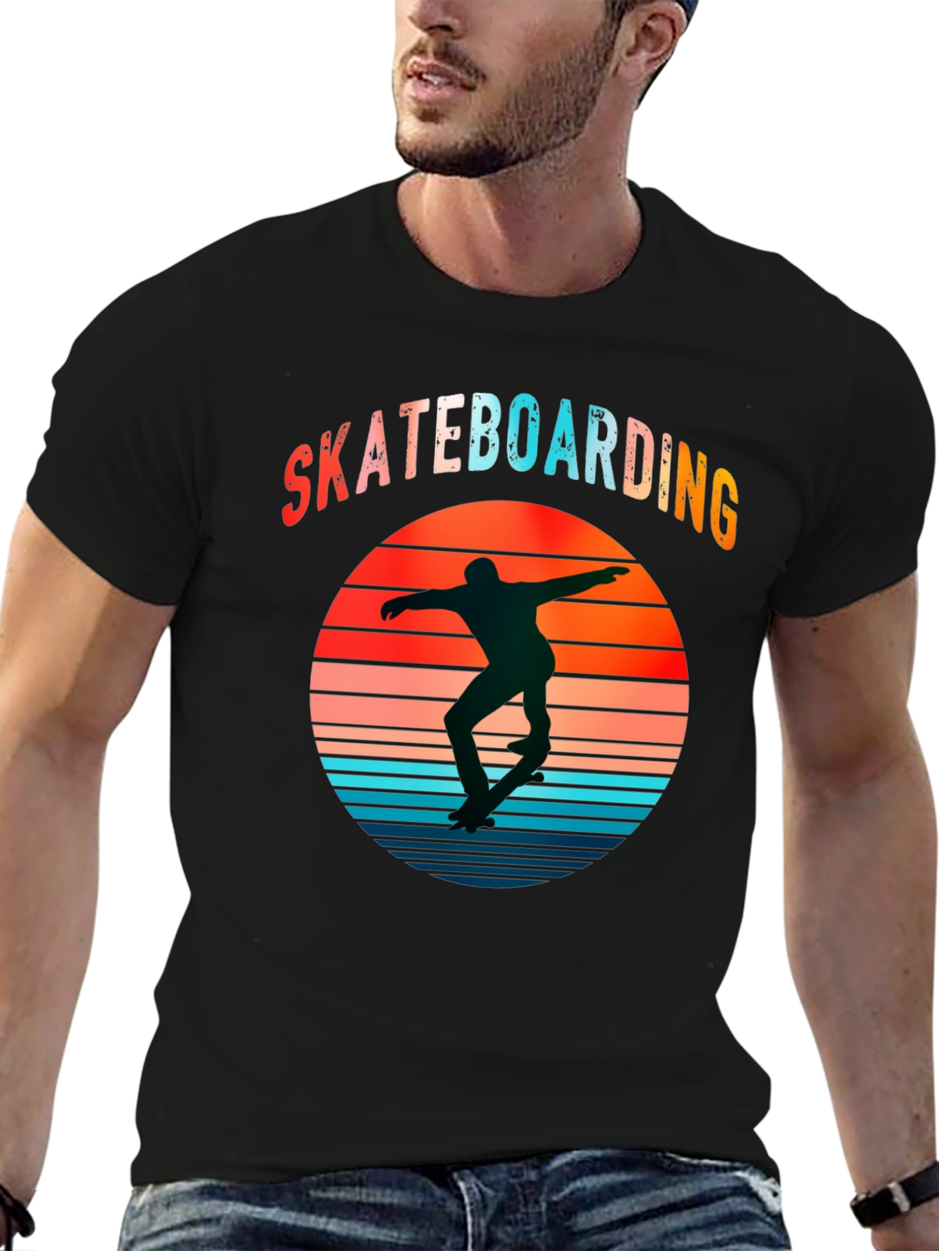 Skateboarding Retro Graphic T-Shirt