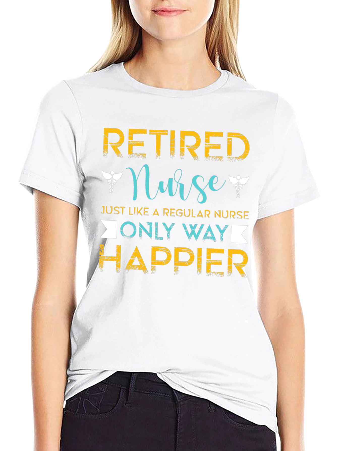 Retired Nurse T-Shirt - Happier Than Regular Nurse!