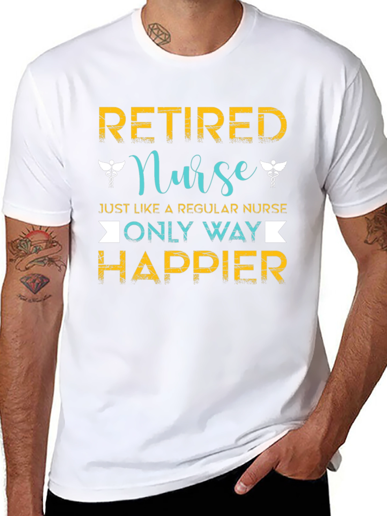 Retired Nurse T-Shirt - Happier Than Regular Nurse!