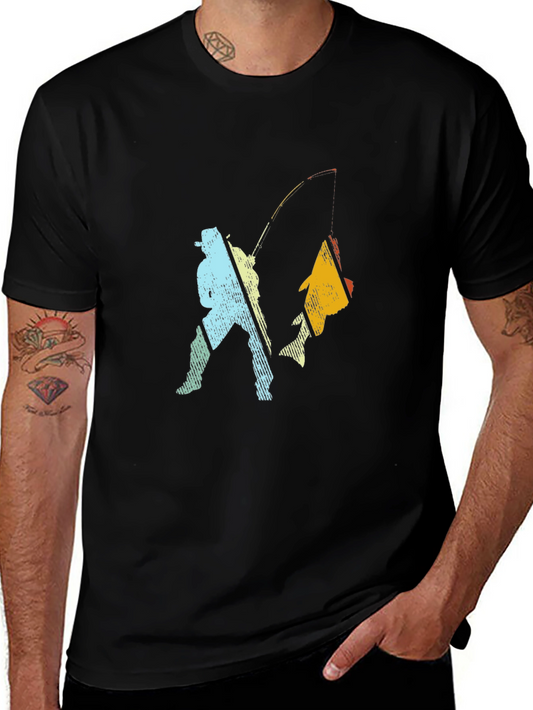 Fishing Graphic Tee - Vintage Style