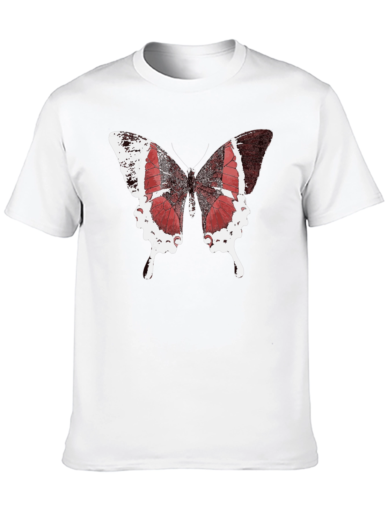Butterfly Graphic Black Tee - Stylish Mens Casual Wear