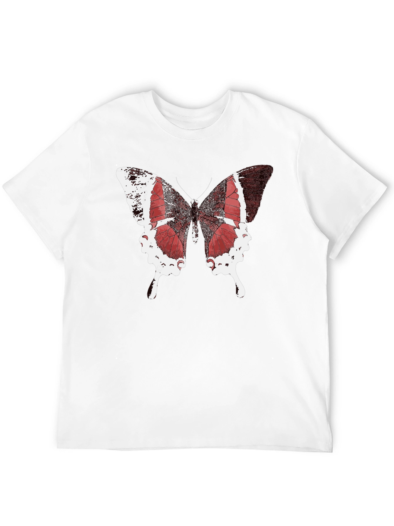 Butterfly Graphic Black Tee - Stylish Mens Casual Wear