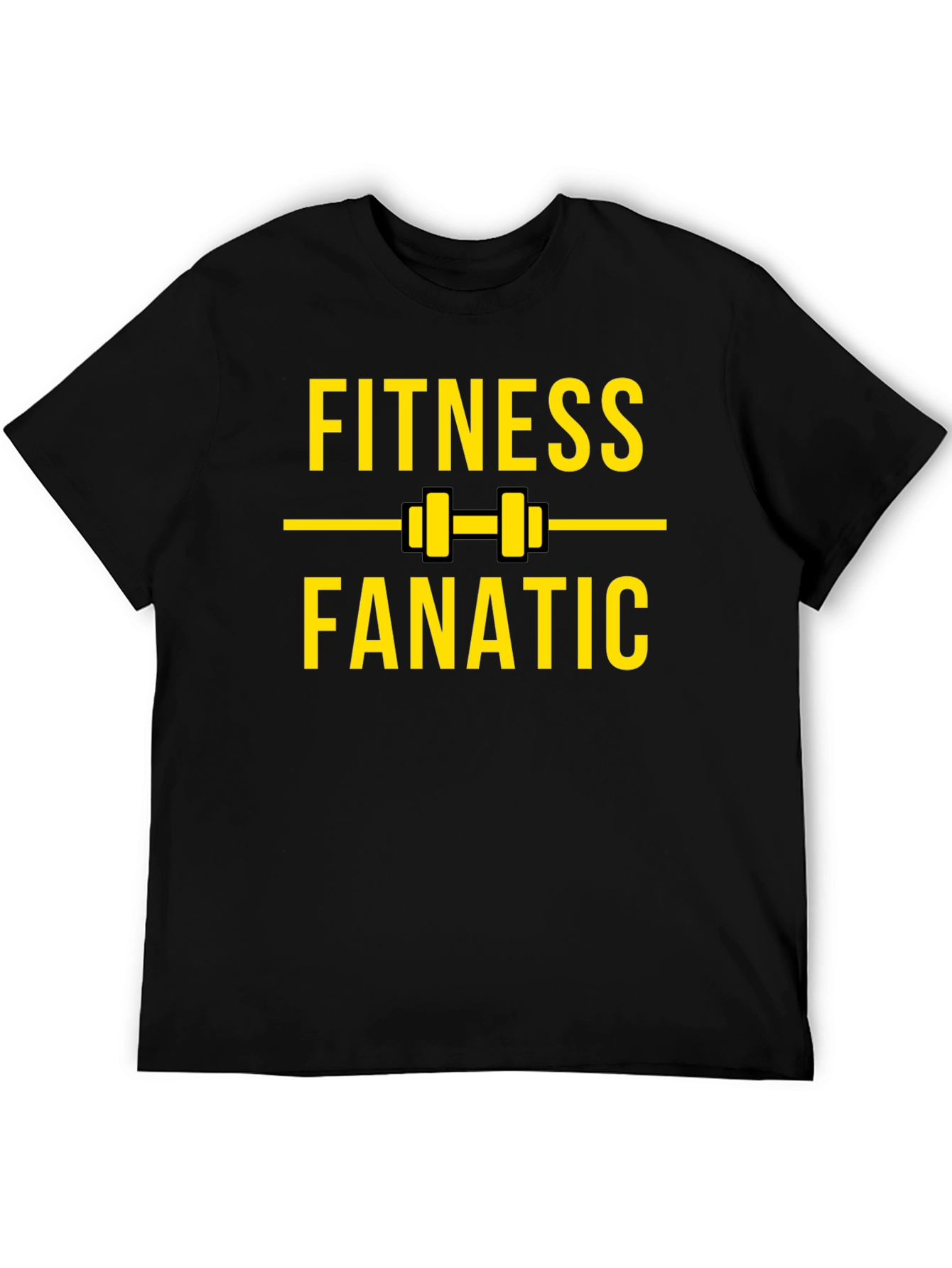 Fitness Fanatic Black Graphic Tee