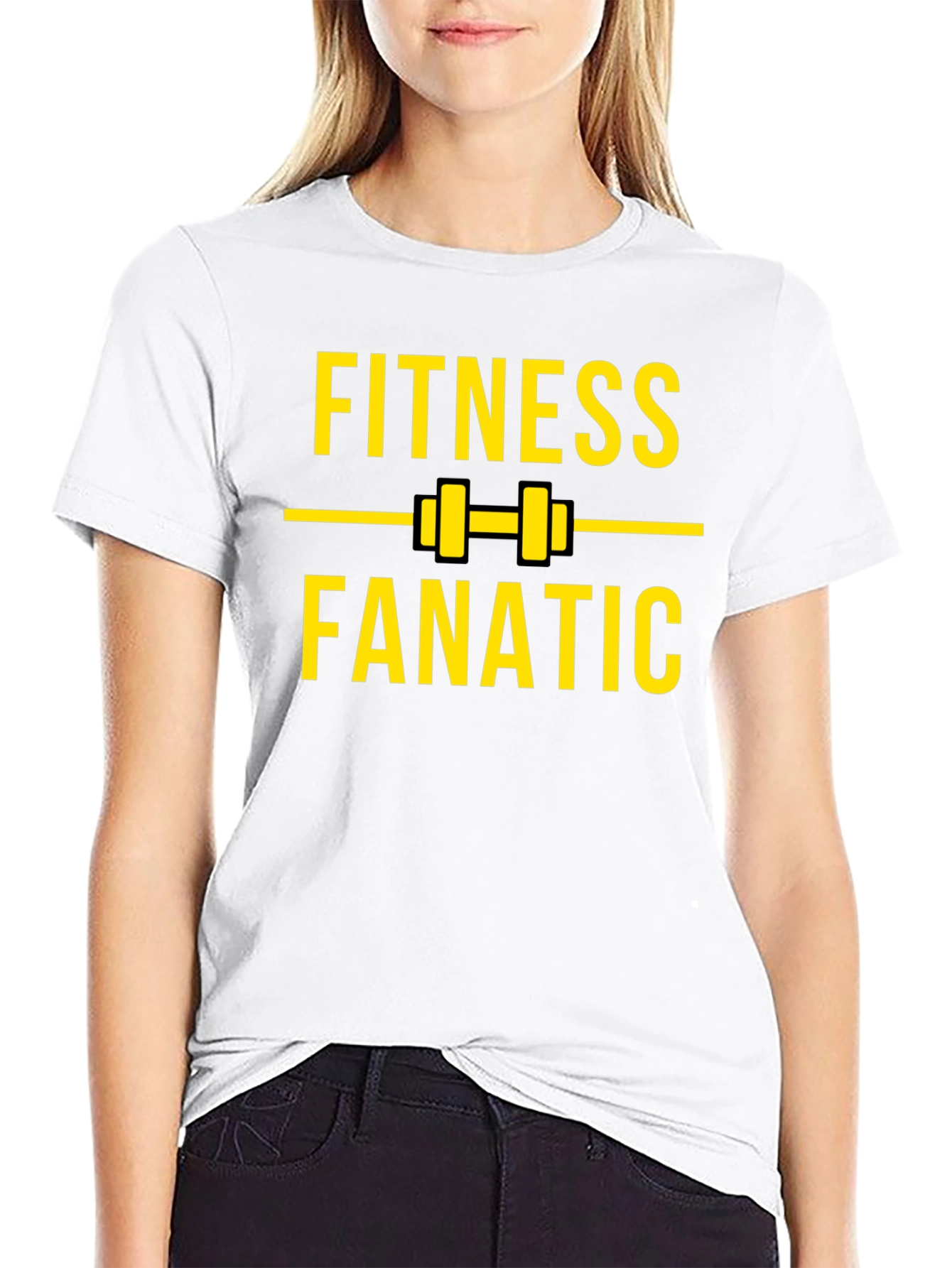 Fitness Fanatic Black Graphic Tee